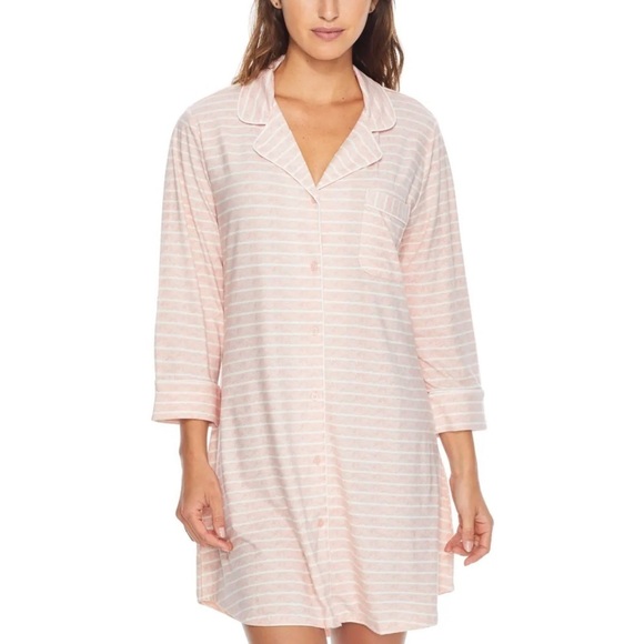 Bare Necessities Other - Bare Necessities Pink Stripe Cooling Light Nights Sleep Shirt S